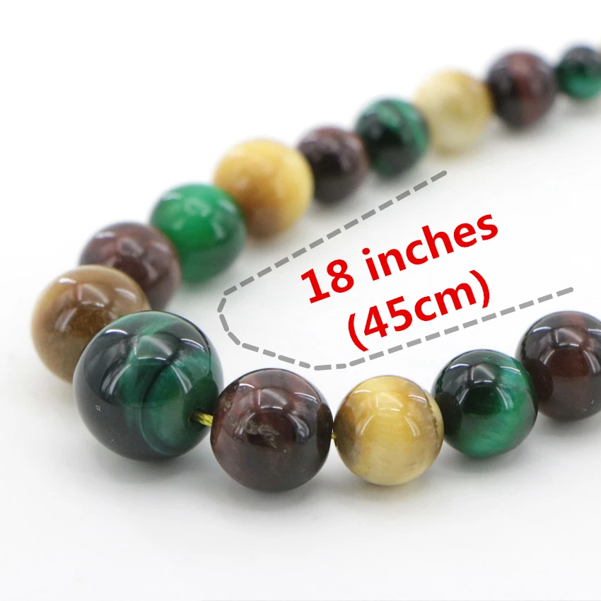 7 Natural Red yellow green tiger stone necklace Jasper (8)_