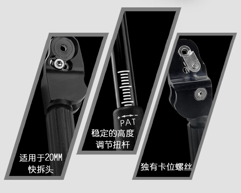 Bike Kickstand for 451 20" 26" 27.5" 29" 700c Wheel Bicycle Kickstand for Carbon Fibre Bike Portable Cycling Side Holder