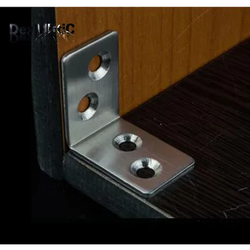 

10pcs Stainless steel corner bracket 30*30*20mm L-shaped fixed fittings Connectors with 3.5*16mm Screws for Tables, chairs and