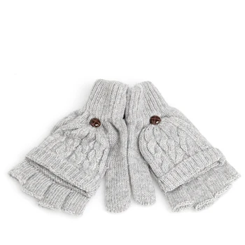 

Women Men Winter Warmer Soft Fingerless Gloves Mittens Knitted Glove Hand New