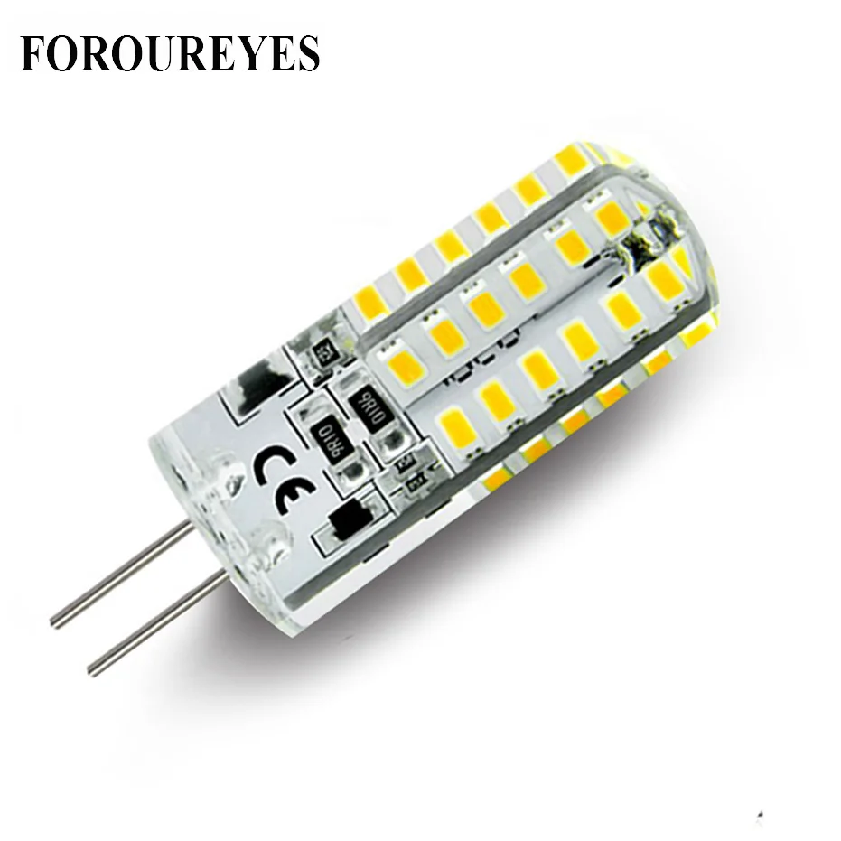 

On sale 10pcs a lot G4 LED Lamp 12V 48 LEDS silicone Corn led Bulb crystal chandelier 3014SMD Spotlight White/Warm white Light