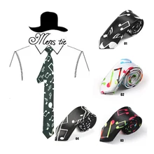 Мужские галстуки Мода г. 5 см, белые; большие размеры в виде скрипичного ключа солнечных очков чёрный цветной музыкальная Партитура белый галстук-бабочка Полиэстер Тканый класический Для Мужчин's вечерние галстуки