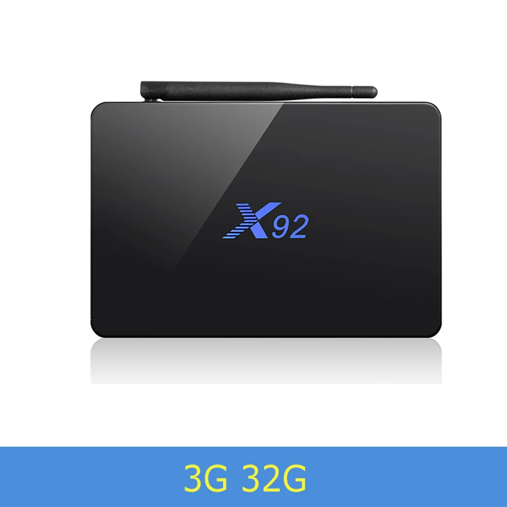 [Подлинный] X92 3 Гб/32 ГБ 3 ГБ/16 ГБ 2 ГБ/16 ГБ Android 7,1 Smart tv Box Amlogic S912 Восьмиядерный процессор полностью загруженный 5G Wifi телеприставка - Цвет: 3G 32G