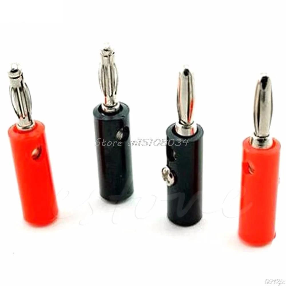 Buy 10pcs Audio Speaker Wire Banana Plug Connectors 4mm Adapter Real Cable