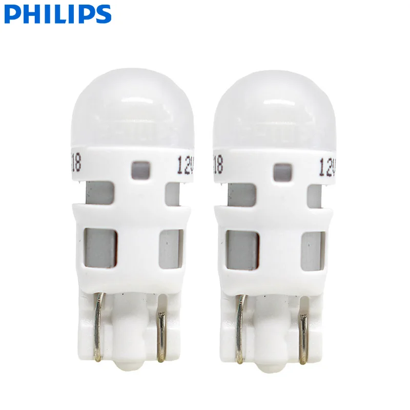 Philips Ultinon светодиодный T10 W5W 194 12V 11961ULWX2 6000K холодный белый автомобиль поворотные сигнальные лампы внутренний светильник габаритный светильник(двойная упаковка