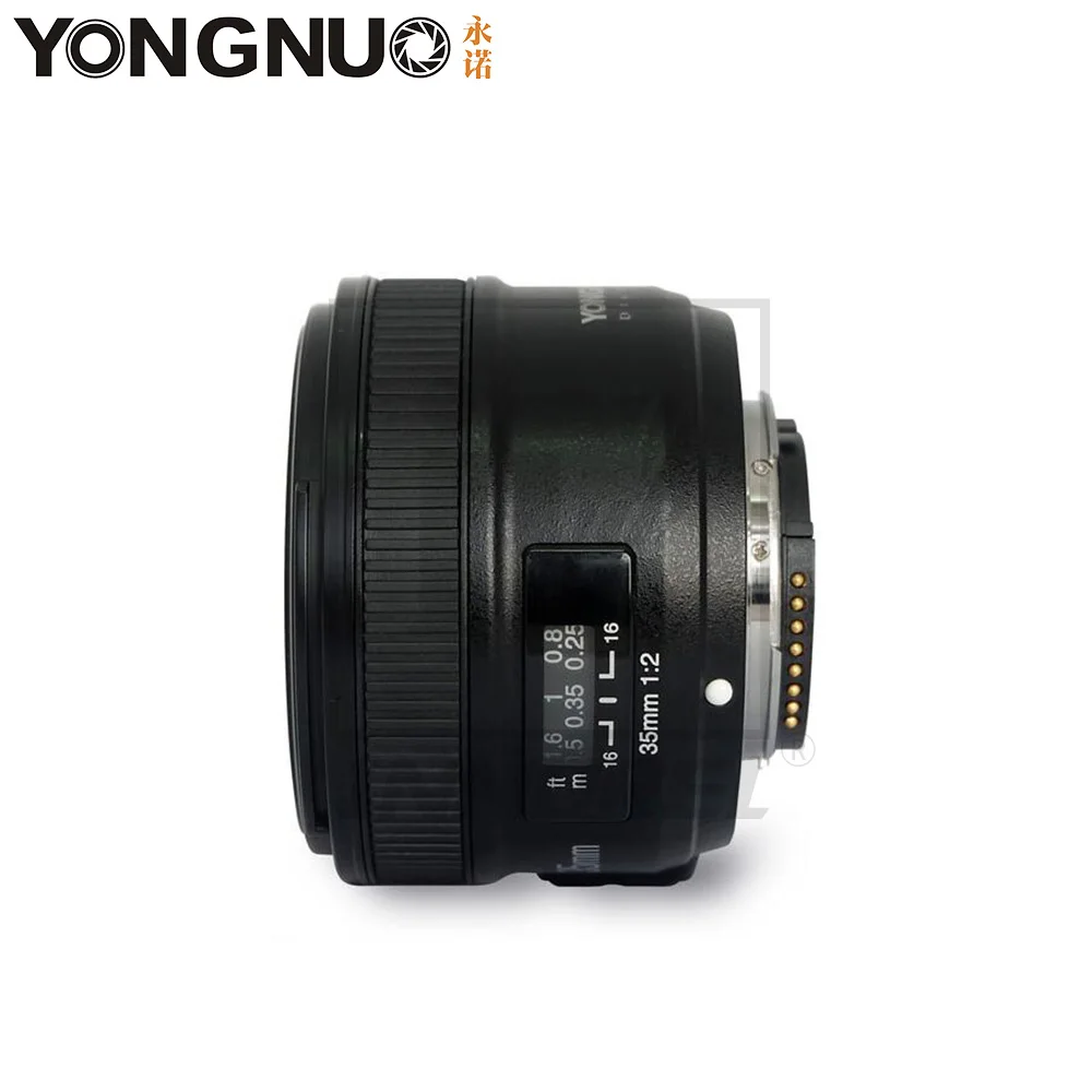 YONGNUO YN35mm F2.0 F2N широкоугольный AF/MF объектив с фиксированным фокусом для Nikon F крепление D7100 D3200 D3300 D3100 D5100 D90 DSLR камера 35 мм