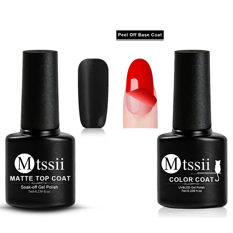 

Mtssii Tempered Enhance Nail Base Coat Gel Polish Matte Peel off Brust Soak Off Long Lasting Nail UV Gel Polish Lacquer Rated