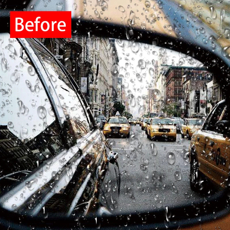 2Pieces Rainproof Car Rearview Mirror Film Sticker Anti-fog Protective Film Rain Shield Replacement stickers on all car