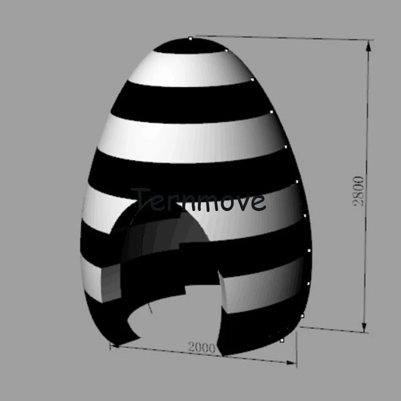 Вечерние надувные фотостудии, Надувное яйцо палатка со светодиодными огнями мобильный квадратный дисплей кубический тент надувной