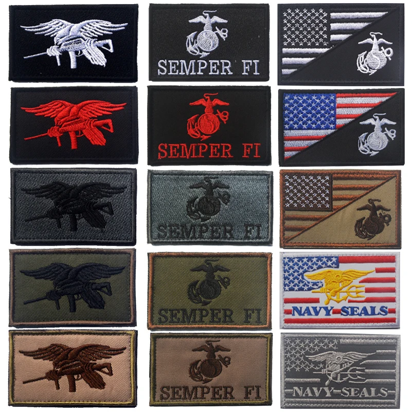 military hook and loop patches