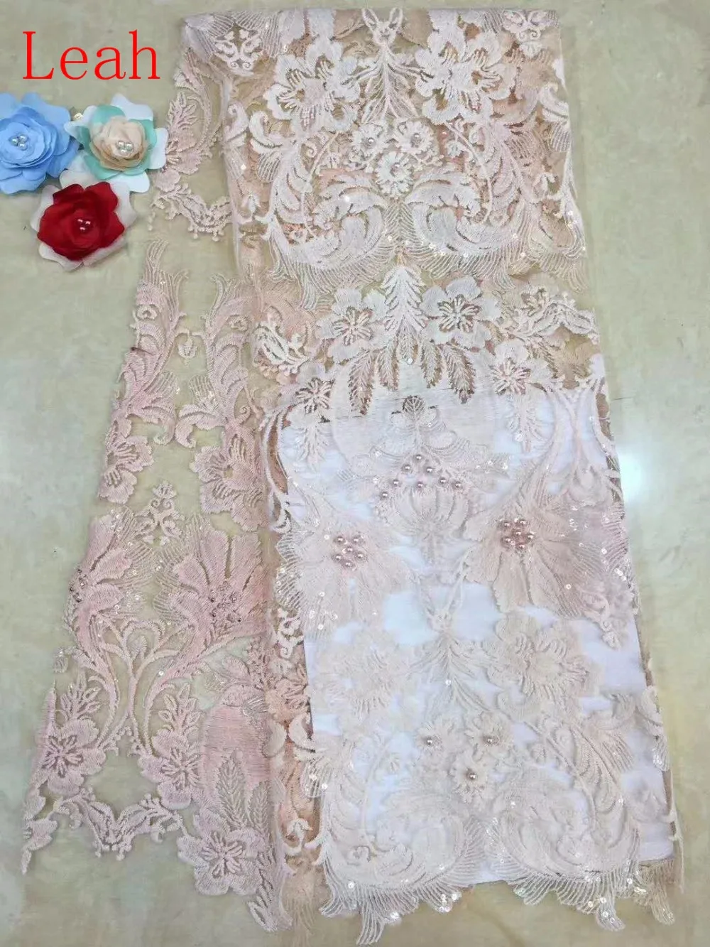 

stock 5yards/bag XC31 10-colors embroidery, DIY beads, sequins and luxury French fabrics for wedding gowns