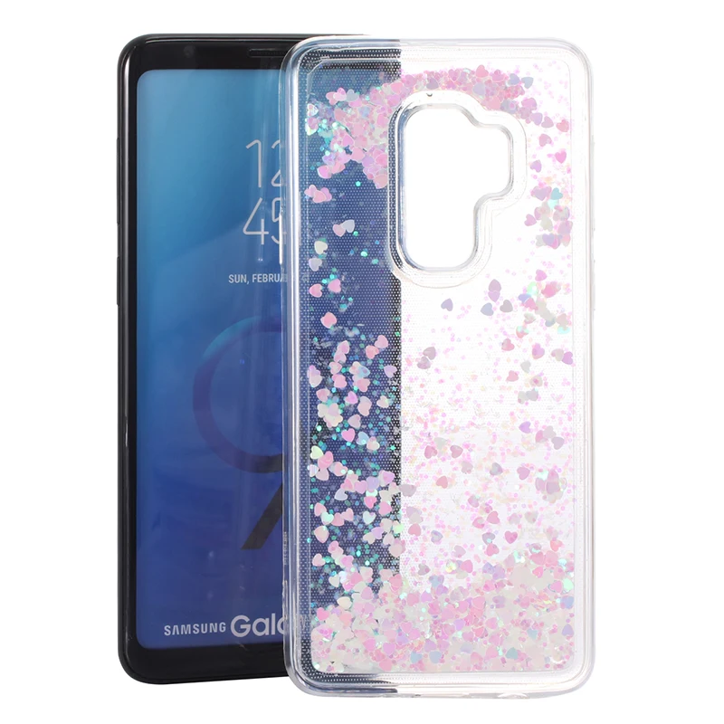Чехол с жидкими блестками и зыбучим песком для Samsung S9 Plus S6 S7 edge S8 S10 Lite A6 A7 A8 A9 J6 2018 M10