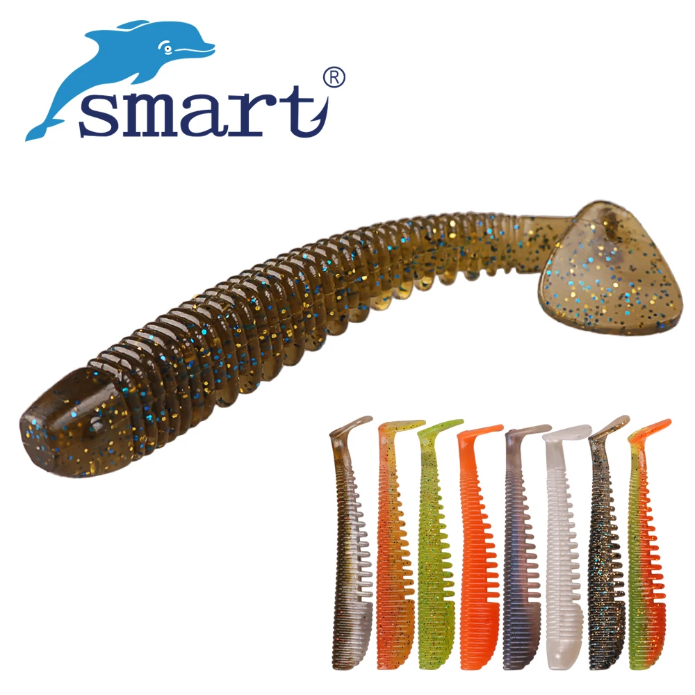 

Smart Fishing Lure 8Pcs 85mm 4.8g Artificial Bait Wobblers Soft Lures Shad Carp Silicone Fishing Soft Baits Tackle Leurre Souple