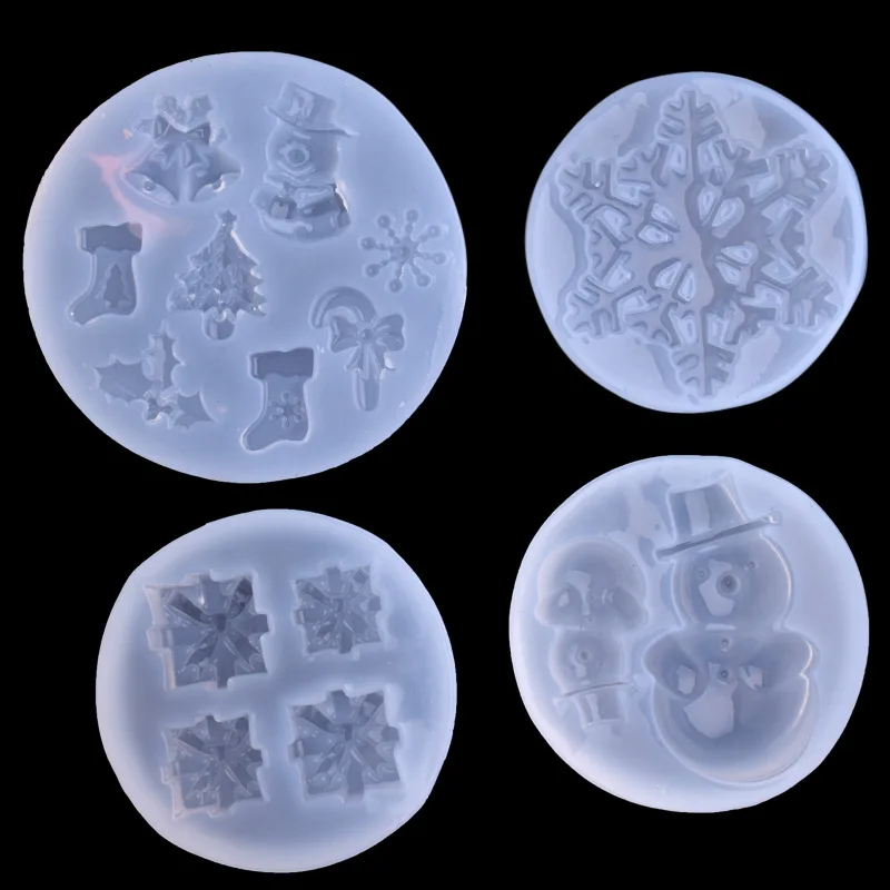 

Christmas socks crystal drop mold snowman cake decoration mold