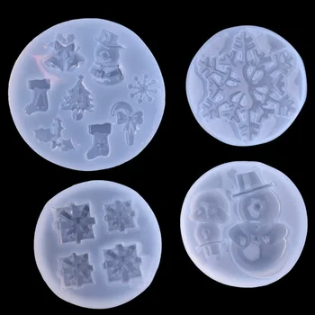 

Christmas socks crystal drop mold snowman cake decoration mold