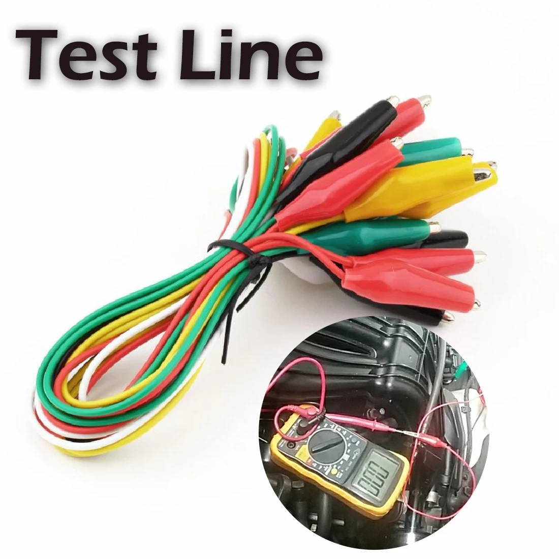 

10pcs Alligator Clips Electrical DIY Test Leads Alligator Double-ended Crocodile Clips Roach Clip Test Jumper Wire