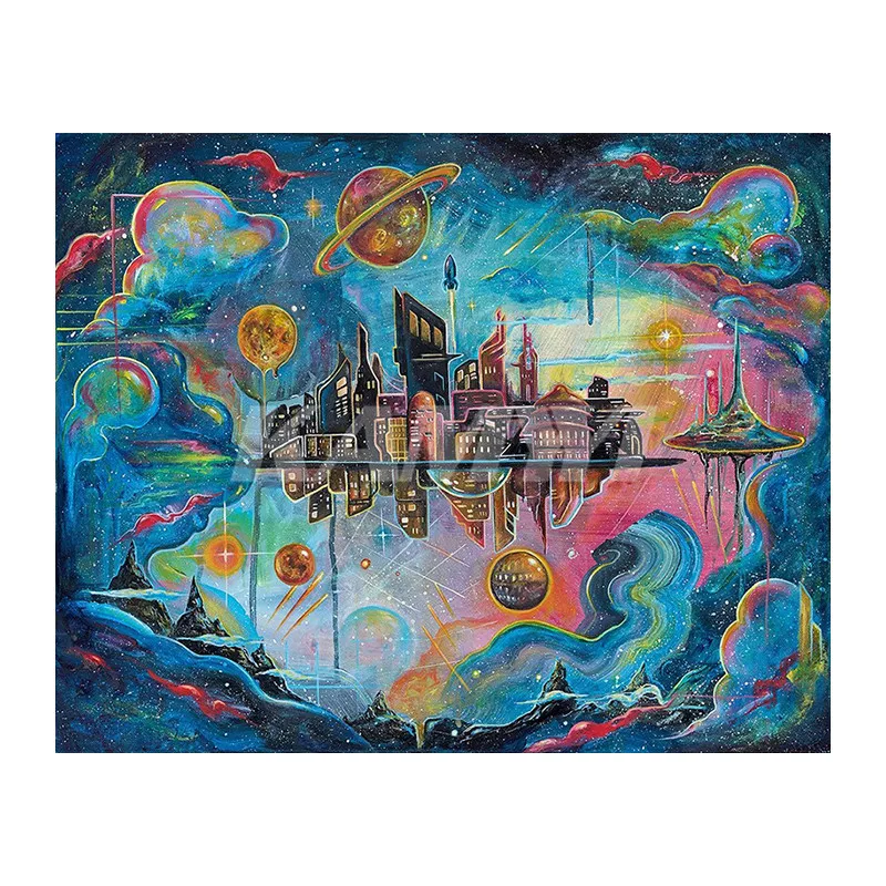 Full SquareRound Drill 5D DIY Diamond Painting Anime City and Space 3D Rhinestones Embroidery Cross Stitch Mosaic Home Decor | Дом и сад