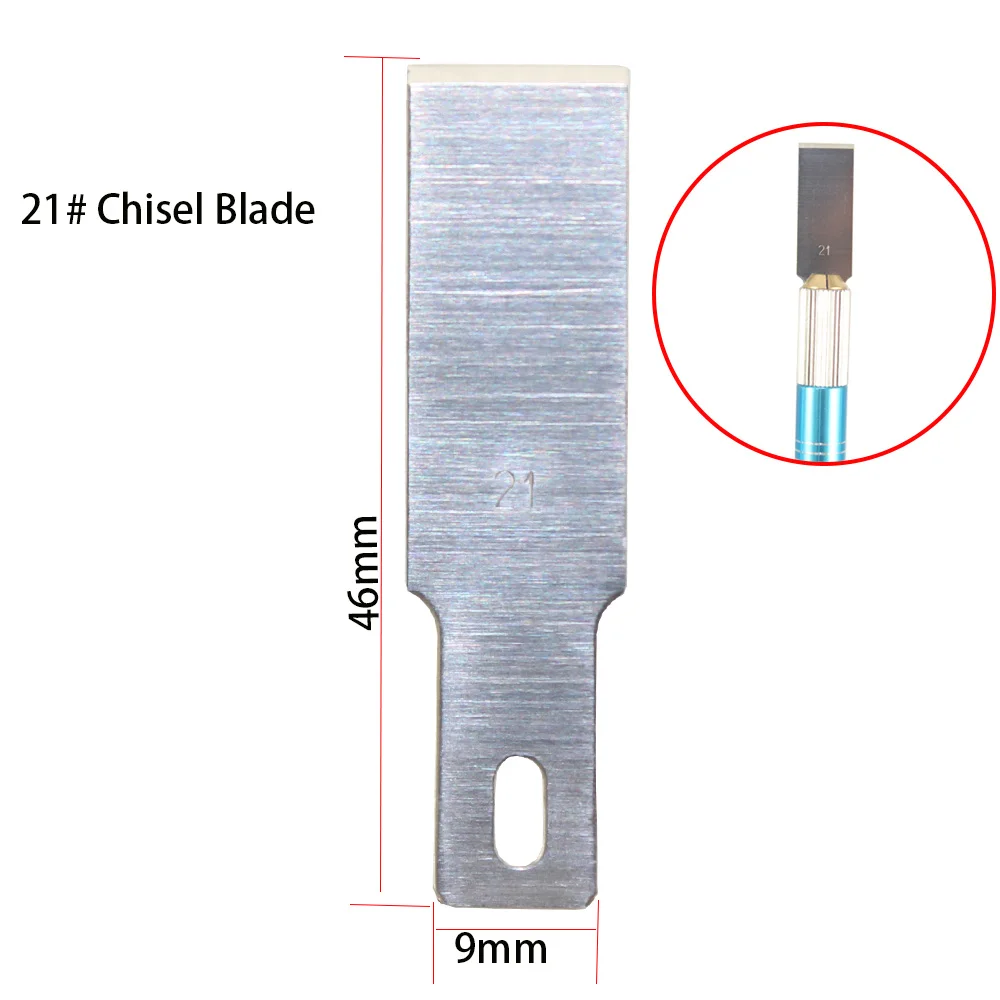

21# large Size Chiseling Blade For Stencil Model Cutting Repairing Hobby Craft Art Working Replacement Blades-10 PCS