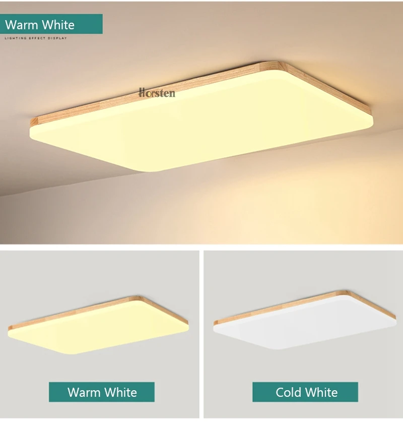 Modern Simple 5cm Ultra-thin LED Ceiling Lights OAK Wooden Ceiling Lamps For Living Room Bedroom Study Room Kitchen Balcony (14)