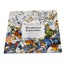 Graffiti Gifts Books Wonderland Exploration Coloring Book English Young Adult Black and white background