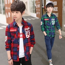Новые с длинным рукавом подростковая одежда для мальчиков белые школьные свадебные рубашки для мальчиков отложной воротник мальчик Рубашки в клетку дети CHEMISE GARCON
