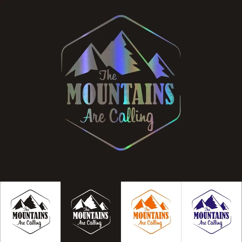 

Car Stickers 14.3CM*15.8CM MOUNTAINS Are Calling Motorcycles Decoration 3D Reflective Car Styling BUY 2 SAVE HALF Custom Sticker