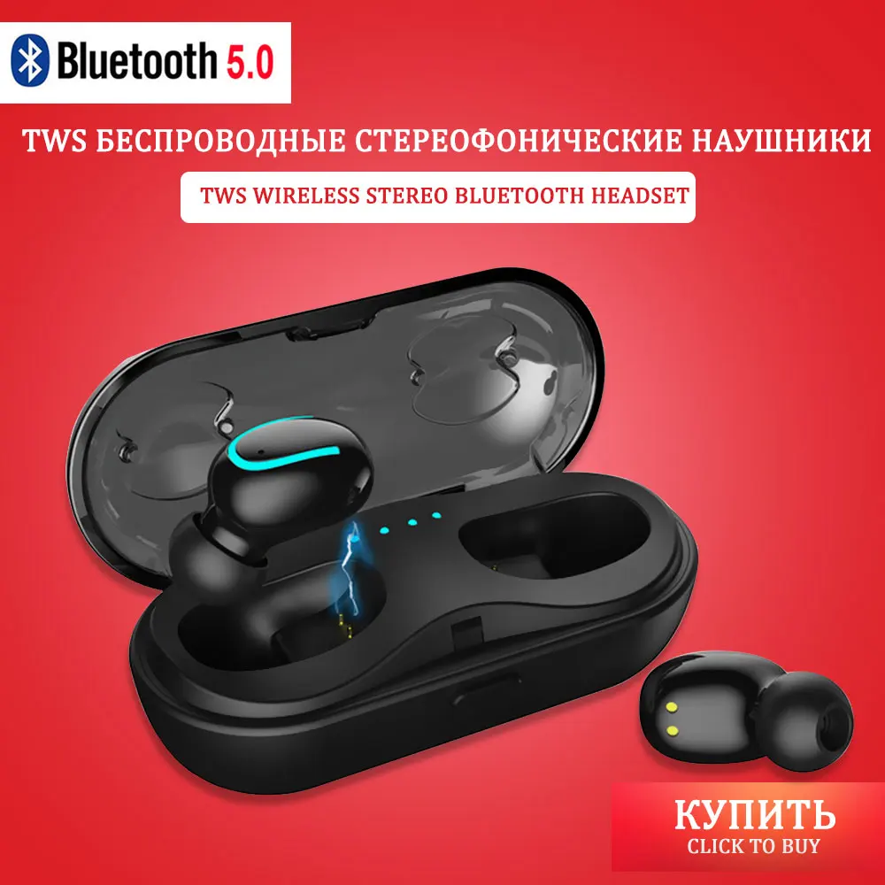 

Bluetooth Earphone TWS Wireless Stereo Bluetooth 5.0 Mini Earbuds Sports Headsets With Charging Box For All Smart Mobile Phone