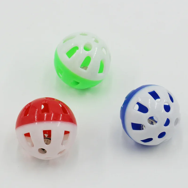 Original Toys for Cats Ball Bell Ring Plastic Cat Toy Playing Chew Rattle Scratch Plastic Ball Cat Training Toys Pet Cat Supply