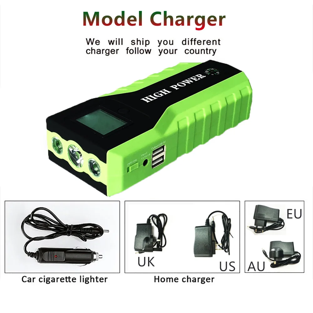Multifunction Charger Battery Emergency Portable Power Bank Pack Booster Buster High Power Car Jump Starter 12V Starting Device Multifunction Charger Battery Emergency Portable Power Bank Pack Booster Buster High Power Car Jump Starter 12V Starting Device