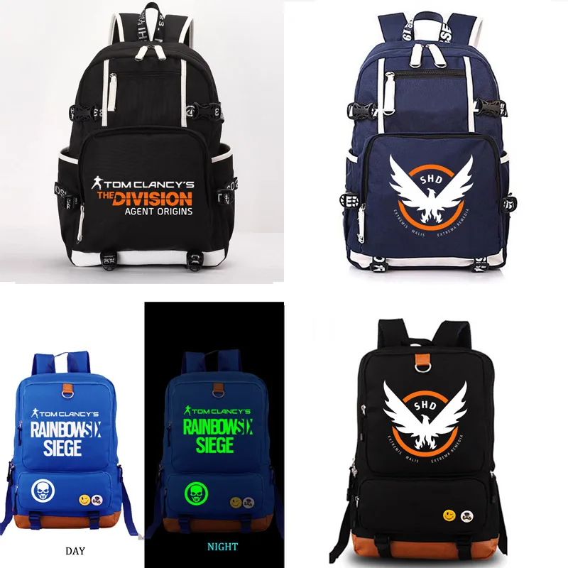

Tom Clancy school bag noctilucous backpack student school bag Notebook backpack Daily backpack