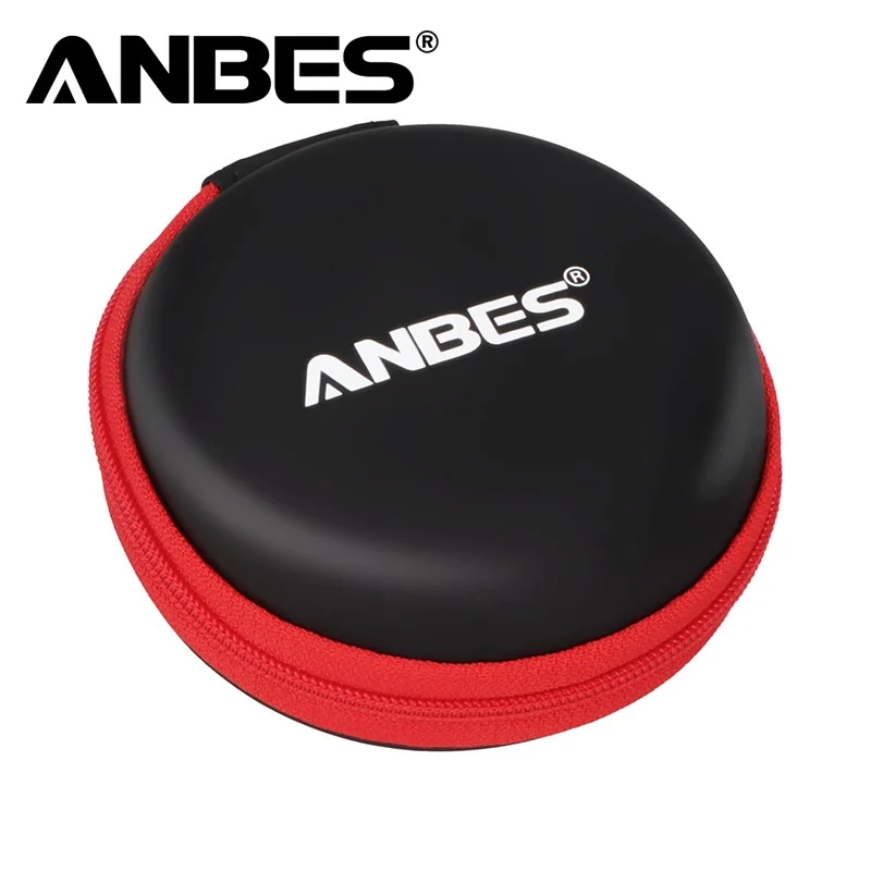 ANBES Case for Earphones Mini Zippered Round Storage Hard Box Headset case for  SD TF Cards Earphone Box Earphone Bag