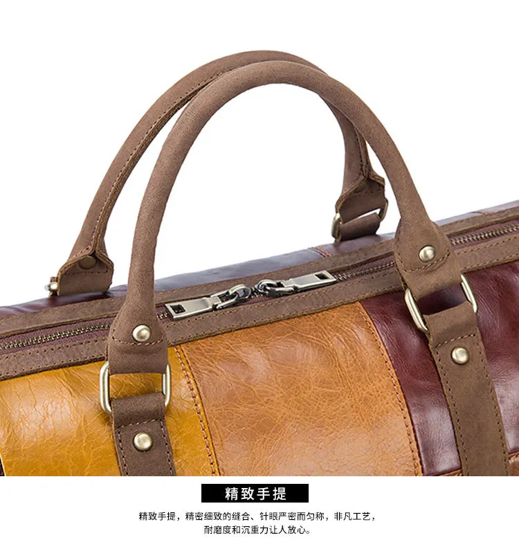 Роскошные брендовые Дизайнерские мужские дорожные сумки из натуральной кожи с натуральным лицевым покрытием, Большая вместительная сумка для багажа