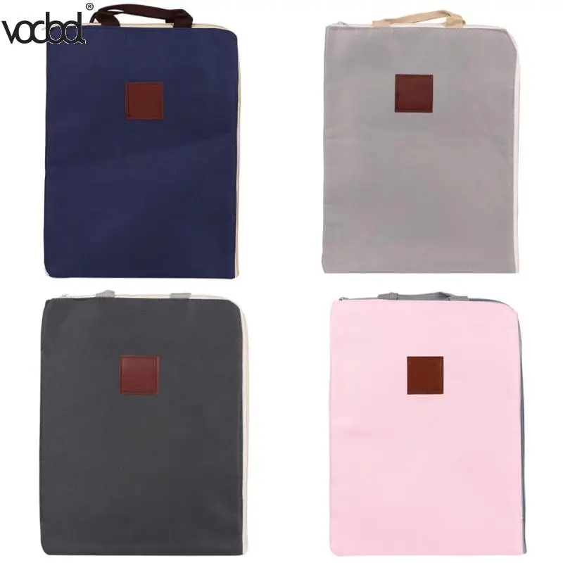 

Portable Business Briefcase File Folder Bags Organizer Oxford Cloth Document Holder Office Supplies Bag Paper Storage 4 Colors
