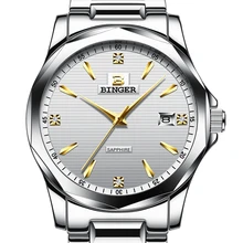 2017 BINGER Mens Watches Top Brand Luxury Quartz Watch Men full Stainless Steel Men Wrist Watch Waterproof reloj hombre 3057M-2