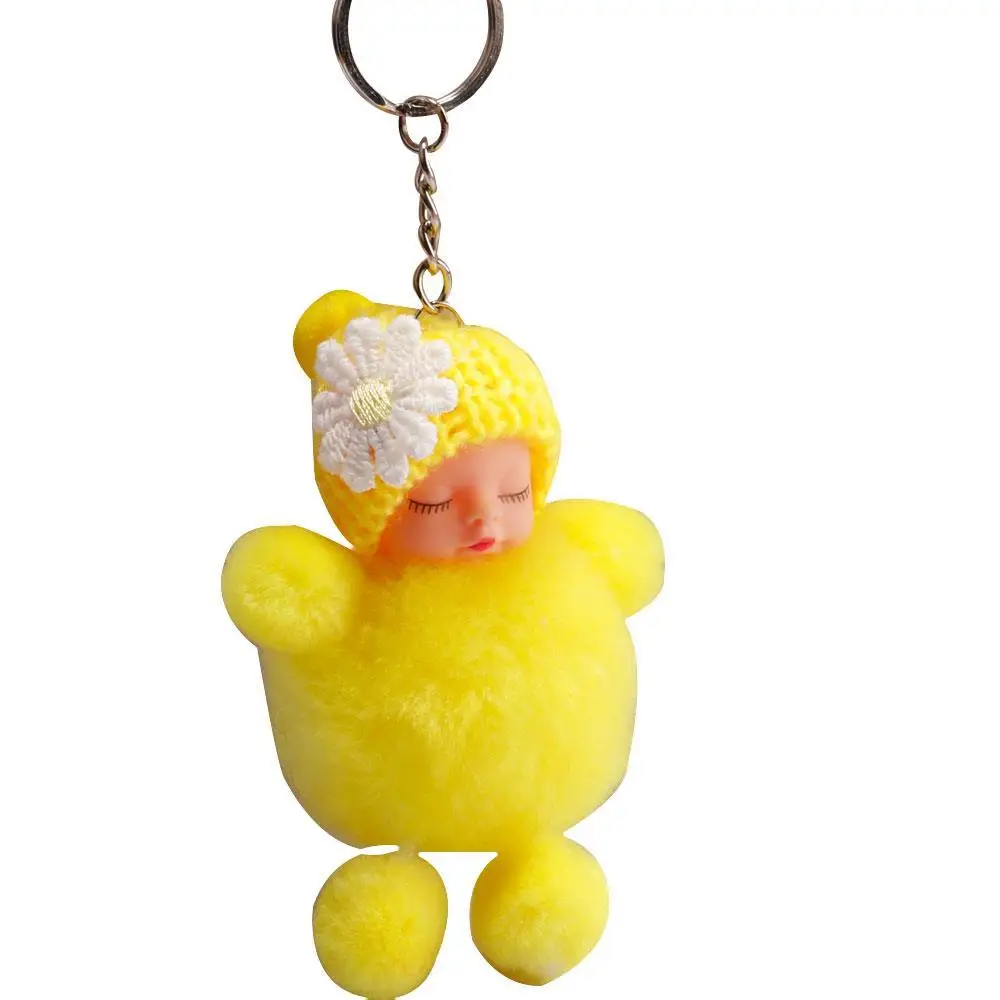 Doll Keys Chain Car Key Chain Cute Doll Key Ring Gifts Fluffy Motorcycle Babyin Key Chains from