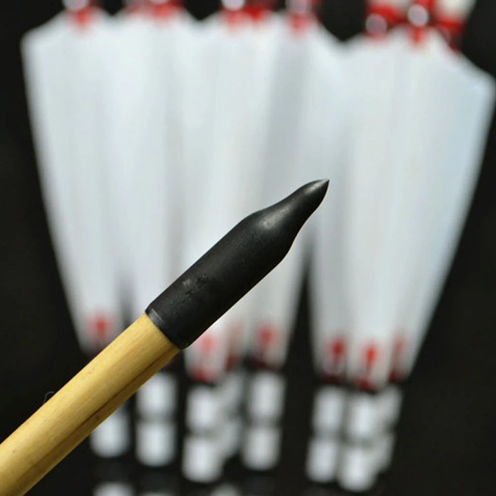 Günstig 6PCS 80cm Handgemachte Natürliche Holz Pfeile Schrauben W Truthahn Feder Für 25 50lbs Longbow Recurve Bogen Bogenschießen