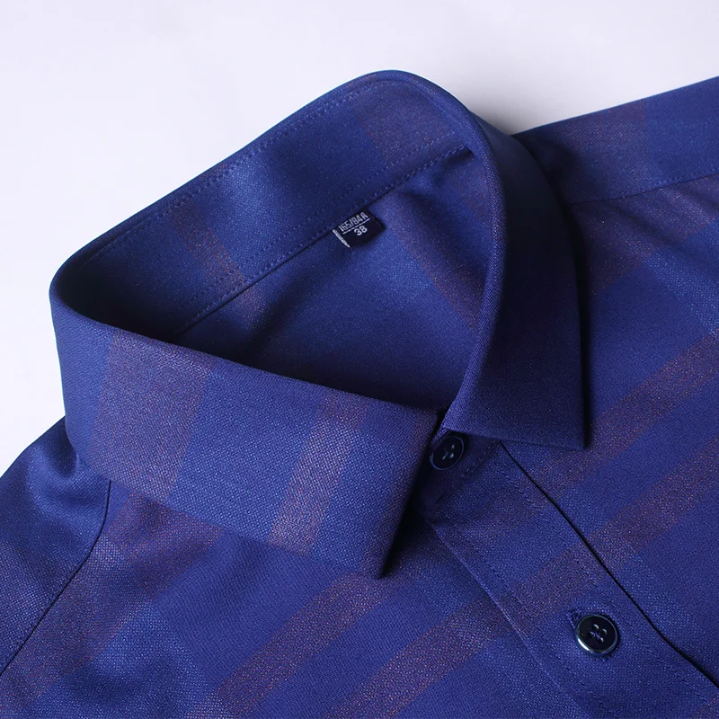 LANGMENG Men's Dress Shirt Brand 2017 Mens Slim Fit Classical Long Sleeve Fashion Men Casual Shirts Polka Dot Corduroy Shirts