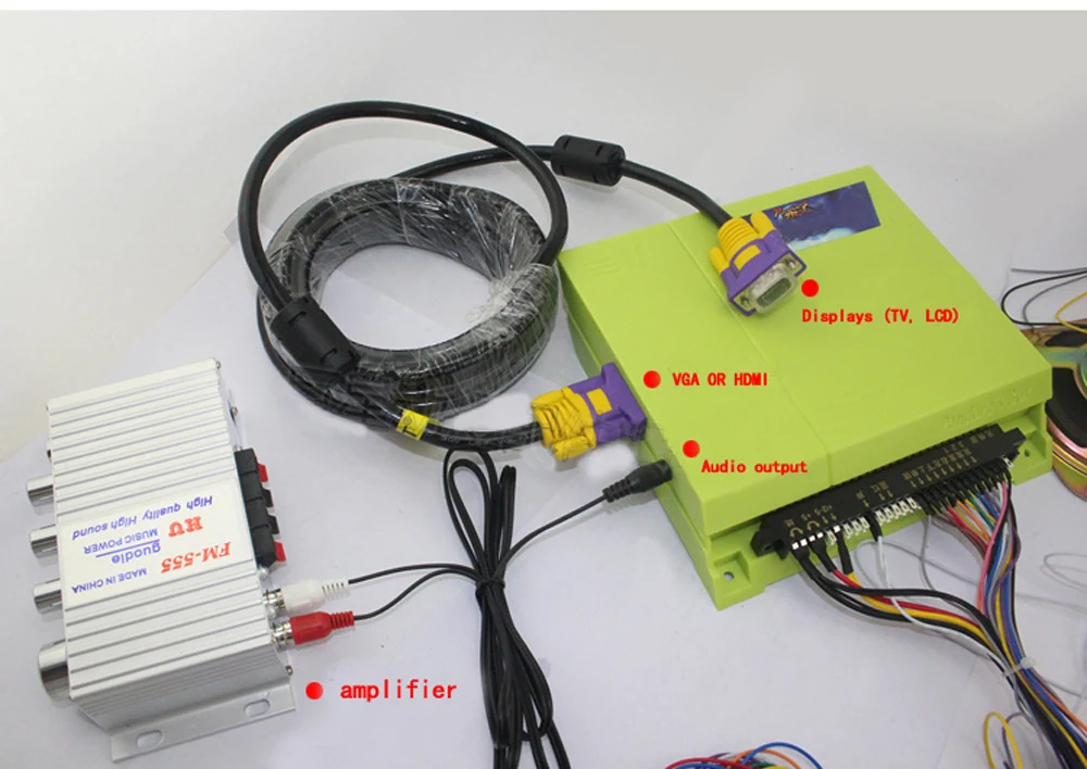 1300 в 1 DIY jamma аркадная машина комплект коробка 6 Игровая плата мультиигровая карта HDMI VGA outp на запчасти для игровых автоматов