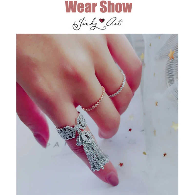 Женское кольцо с кисточкой регулируемое инкрустацией из фианита AR015|crown ring|tassel