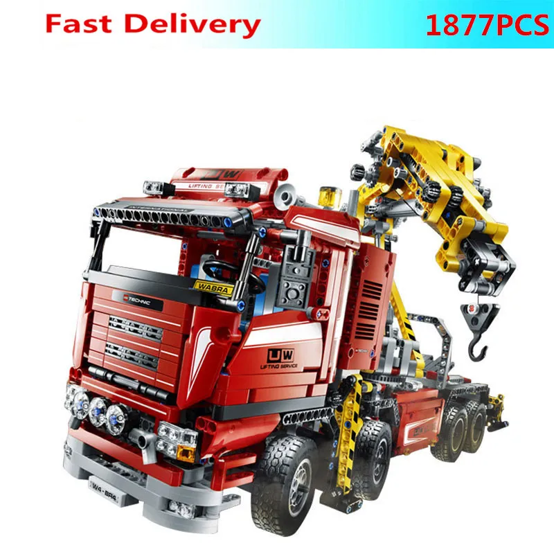 

Legoing 8258 Crane Truck Model Building Blocks Bricks Set Figures Kids DIY Toys Birthday Christmas Gifts 1877PCS