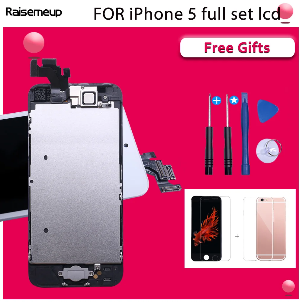 ЖК экран класса AAA + для iPhone 5 a1428 a1429 a1442 полный комплект сменный дигитайзер