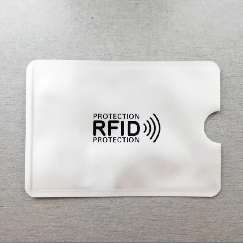 

10pcs Anti Rfid Wallet Blocking Reader Lock Bank Card Holder Id Bank Card Case Protection Storage Bags Card Holder Aluminium