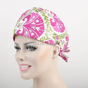 

2018 Medico Medical Suit Hospital Womens Surgical Caps Scrub For Doctors And Nurse 100% Cotton Adjustable Back Working Cap B141