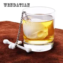 Кухня Бар чайная посуда ситечко для чая s силиконовый скелет череп цепь ситечко для чая шары шар 2 шт./лот