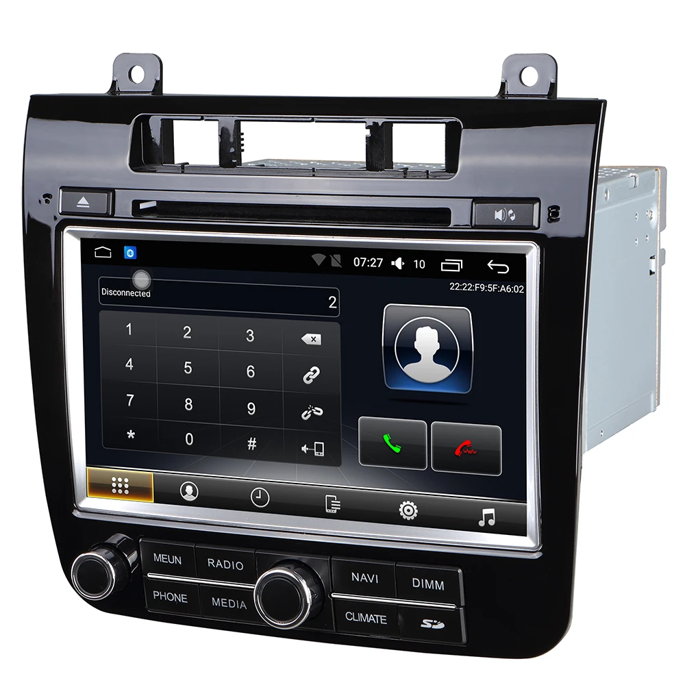 

Car DVD Player Radio System 8 inch 2 din Video Format Car Stereo bluetooth multimedia player for VW Touareg 2015