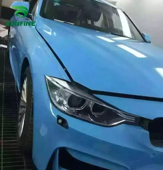 

Car Styling Wrap Supper gloss sky blue Car Vinyl film Body Sticker Car sticker With Air Free Bubble For Motorcycle Car Tuning