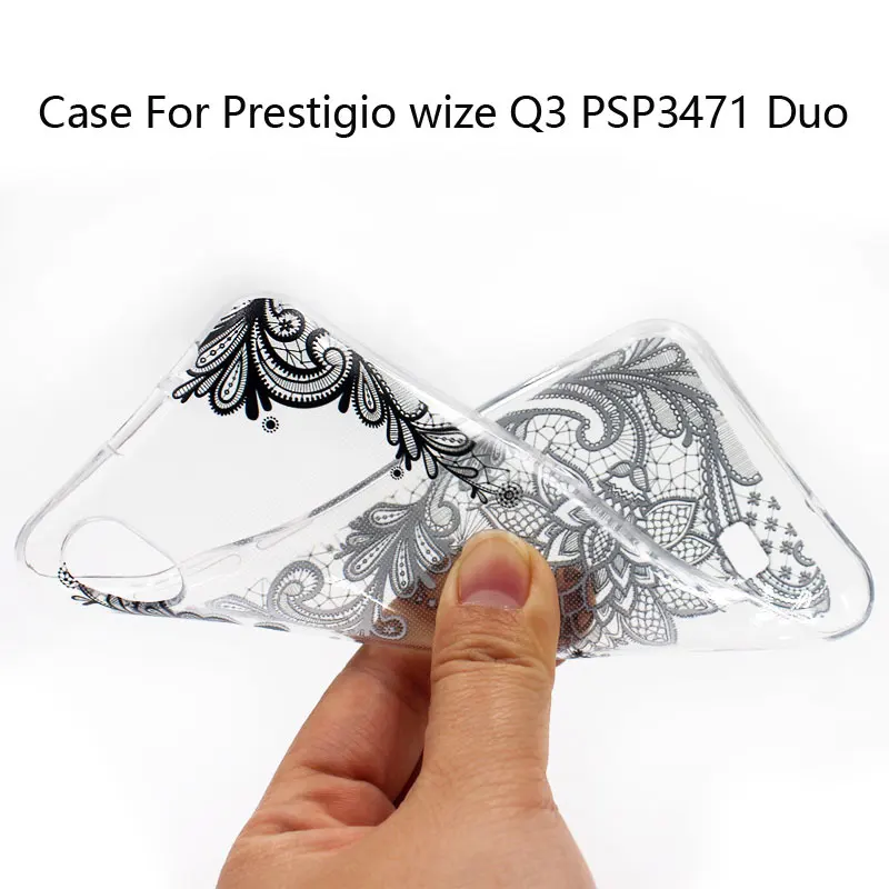 Классный чехол с узором для Prestigio Wize Q3 PSP3471 DUO, прозрачный мягкий силиконовый чехол для телефона Prestigio Wize Q3, чехлы