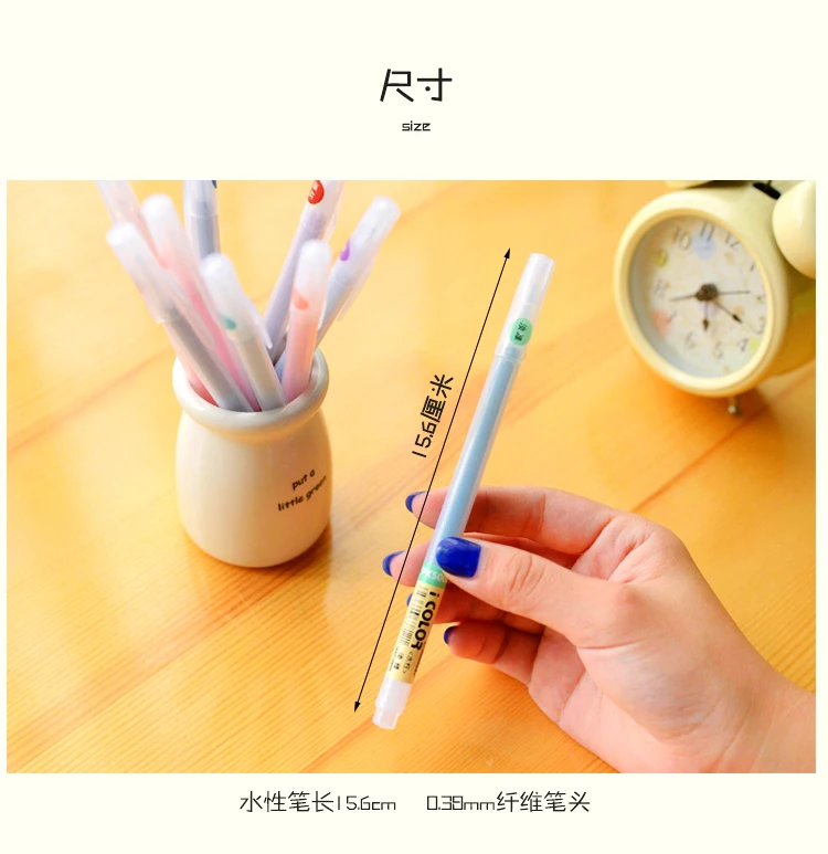 MIRUI канцелярские милые школьные принадлежности 12/24/36 цветов волокна пера 0,38 мм очень тонкая гелевая ручка с указанием маркер для белой доски