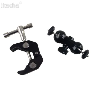 

Multi-function Ball Head Clamp Ball Mount Clamp Magic Arm Super Clamp w/ 1/4"-20 Thread for GPS Phone Monitor/LED Light