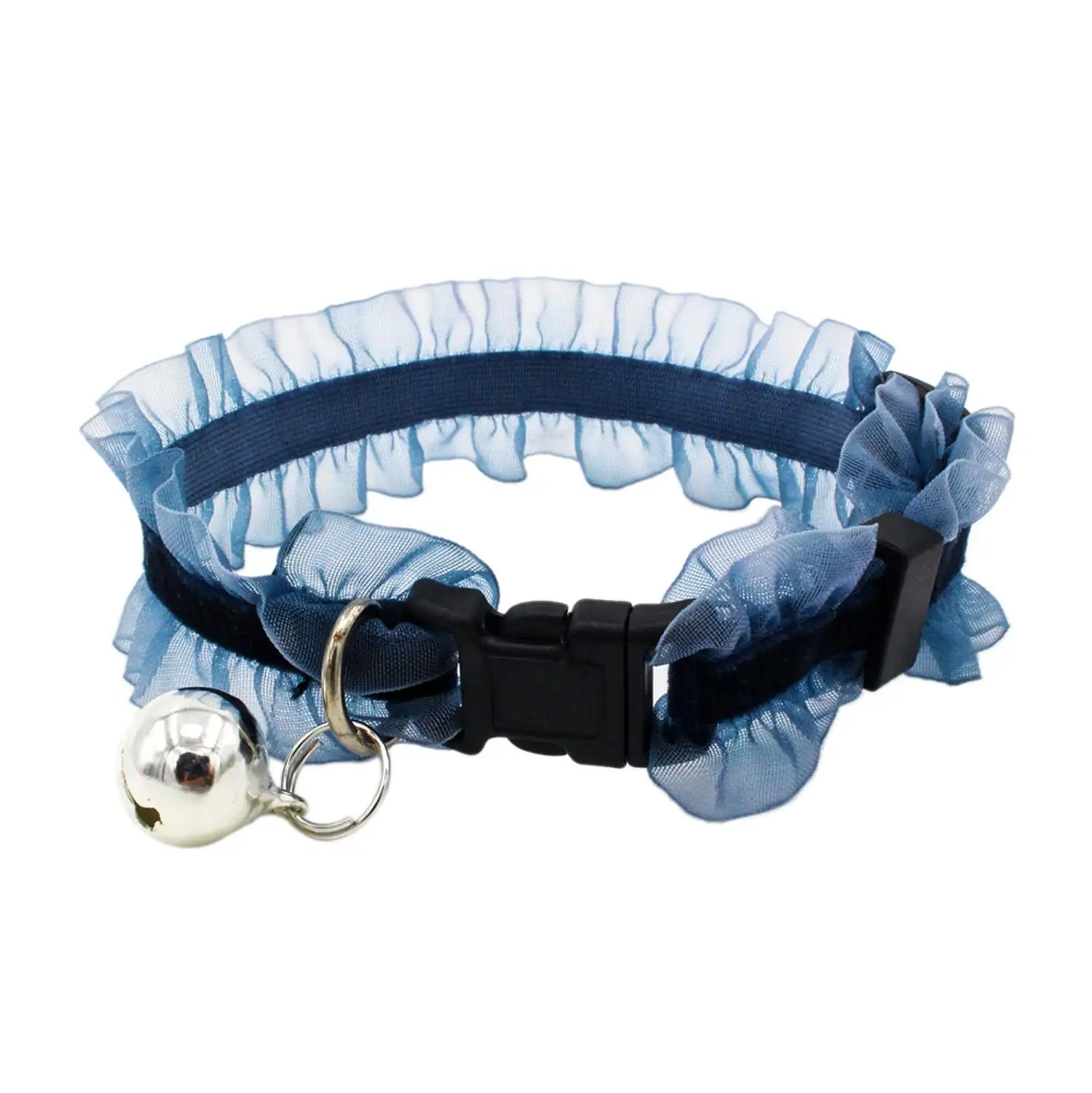 

Lace Cat Collar with Bell Elastic and Adjustable Small Collar for Cat Small Dogs Pet Necklace